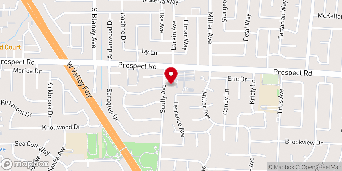 Map showing location of Congregation Beth David