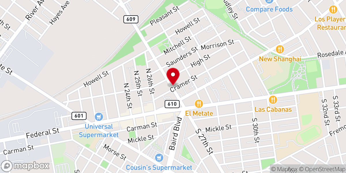Map showing location of 27th Street Revival Center