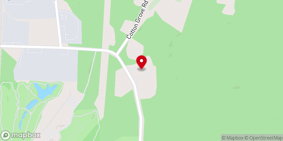 Map showing location of Hillcrest Baptist Church