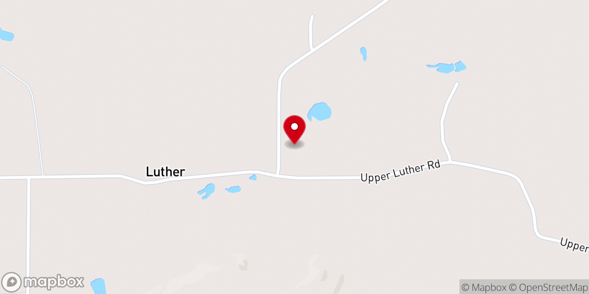 Map showing location of Luther Community Church