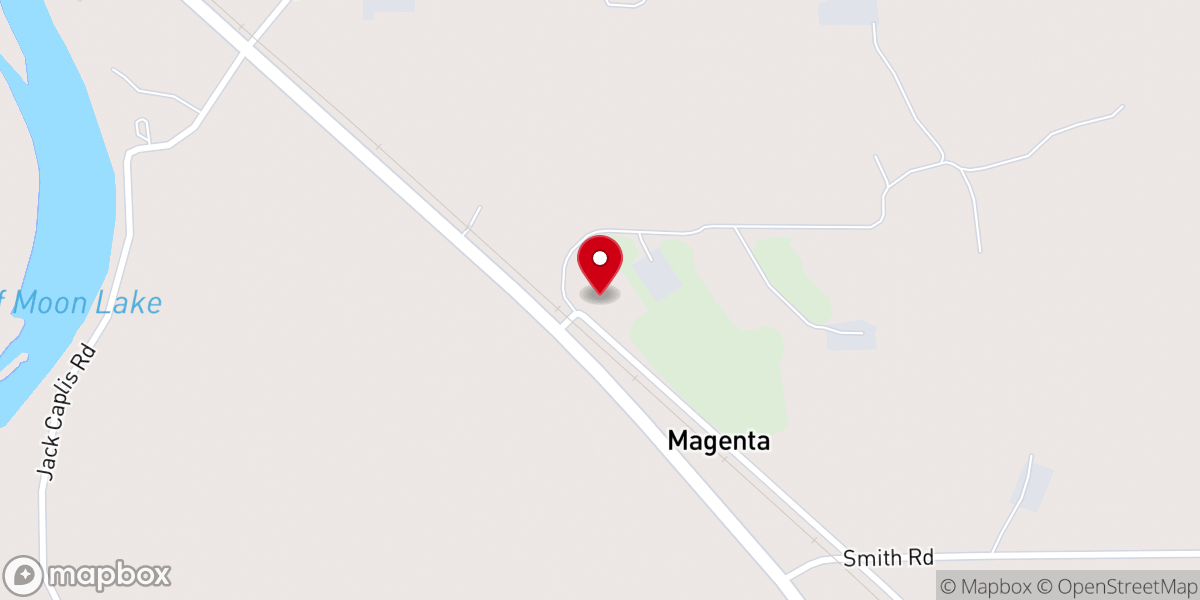 Map showing location of Water Loo Baptist Church