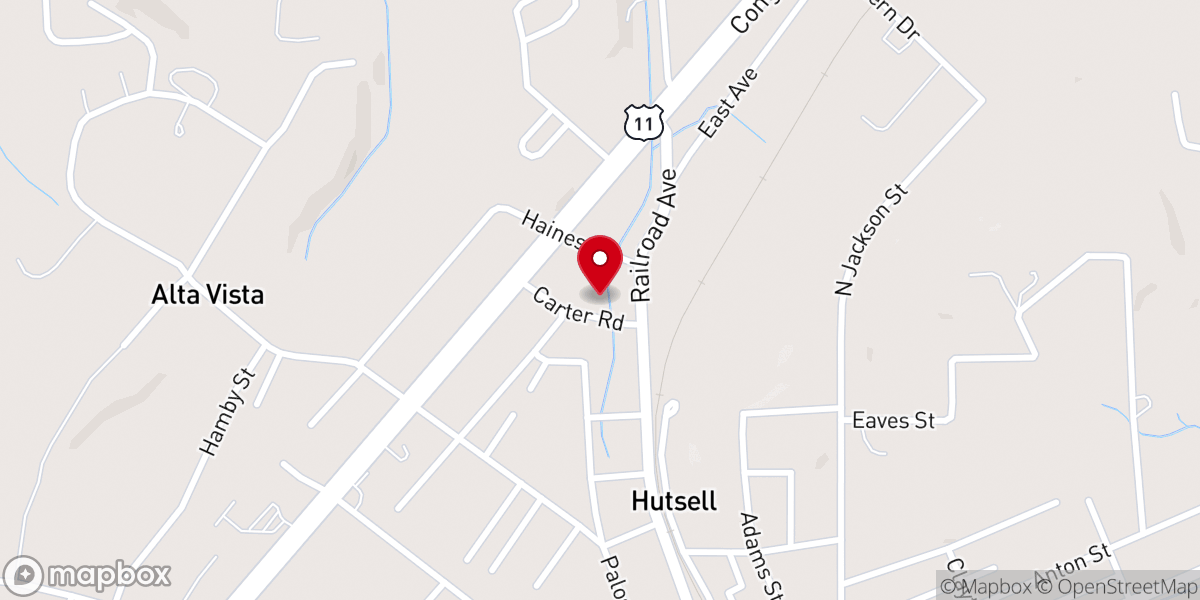 Map showing location of Overcoming Faith Christian Center