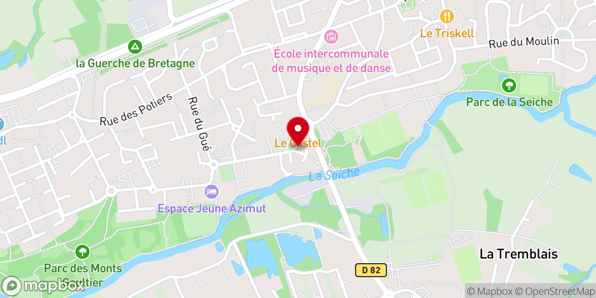 Map showing location of Le prieuré