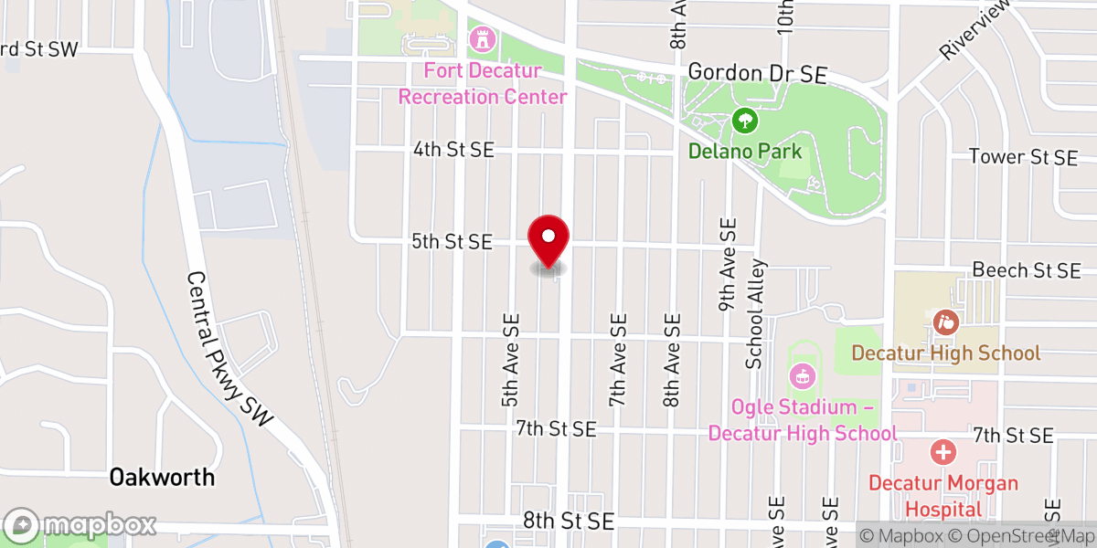Map showing location of Idpmi Decatur Alabama
