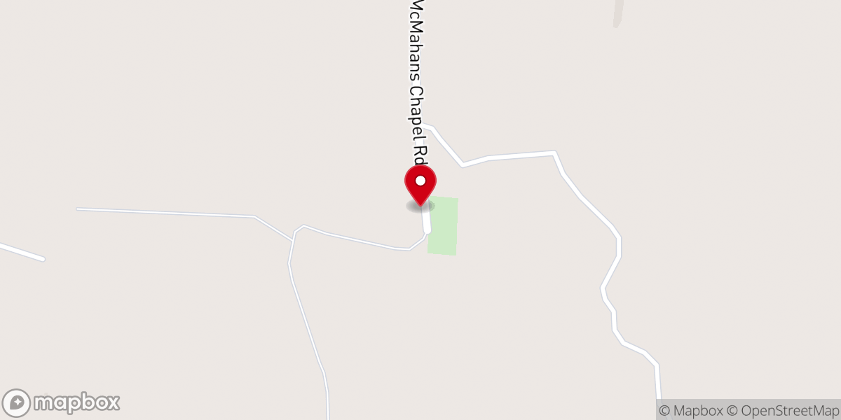 Map showing location of McMahan Chapel