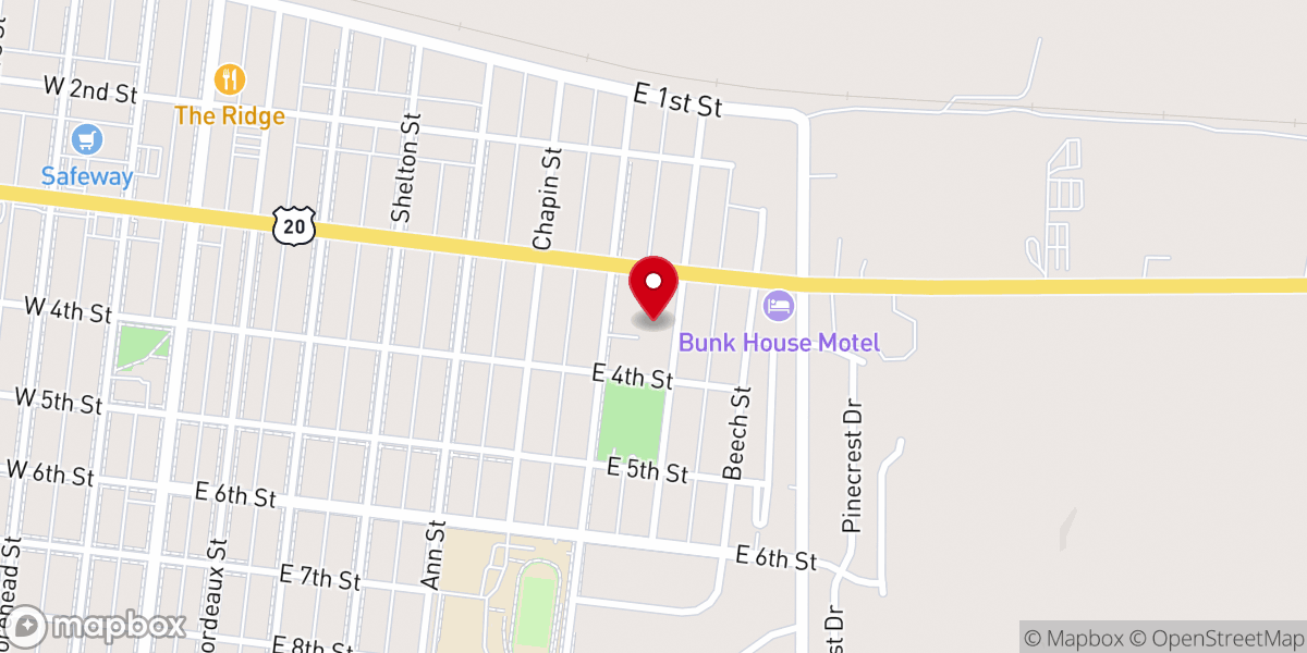 Map showing location of Saint Patricks Church