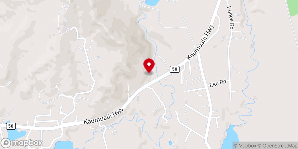 Map showing location of Kauai Bible Church