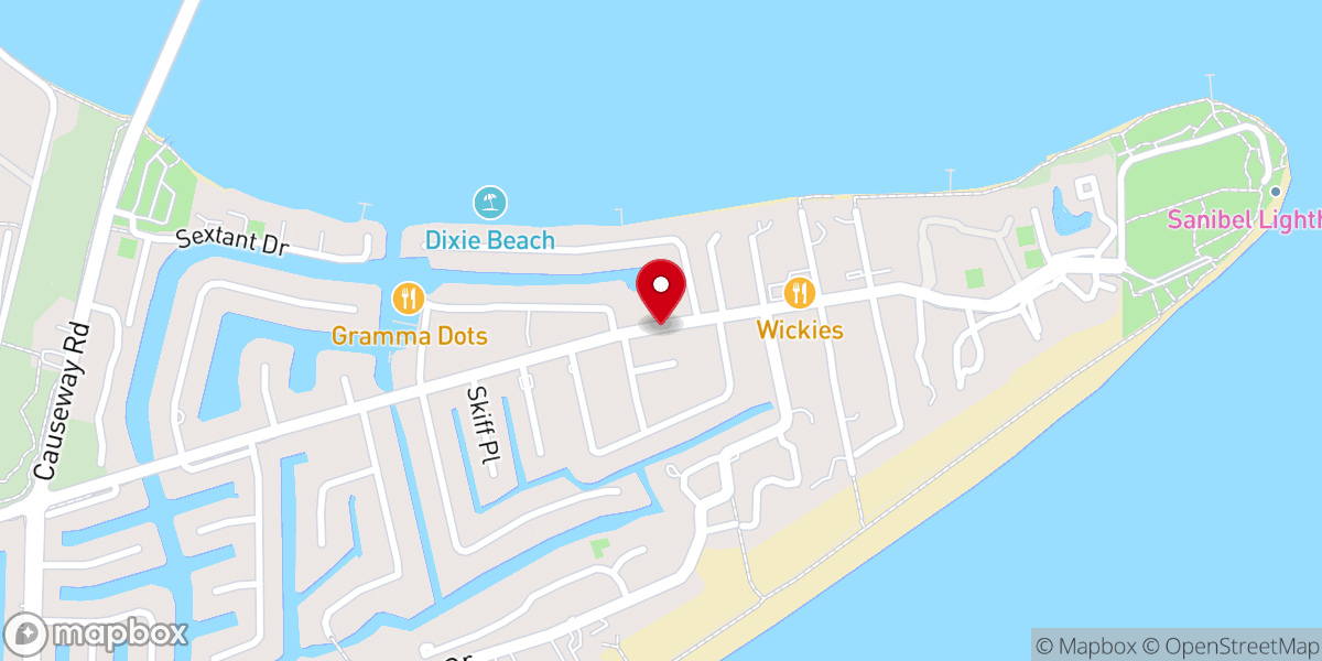 Map showing location of First Baptist Church Sanibel