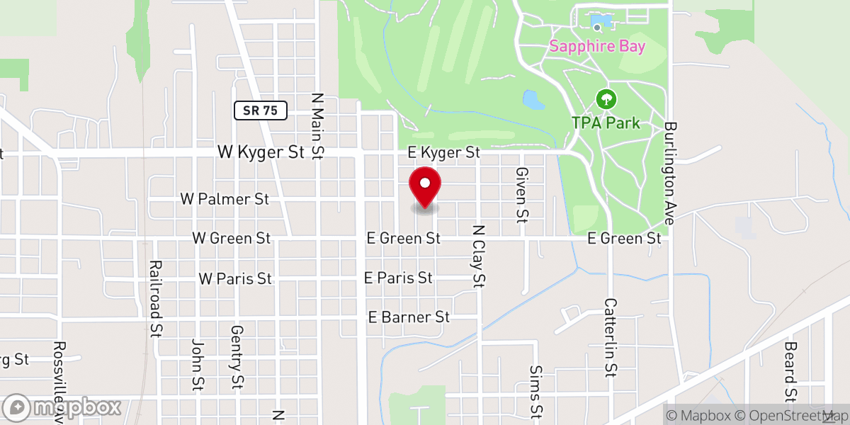 Map showing location of Harvest Chapel Frankfort