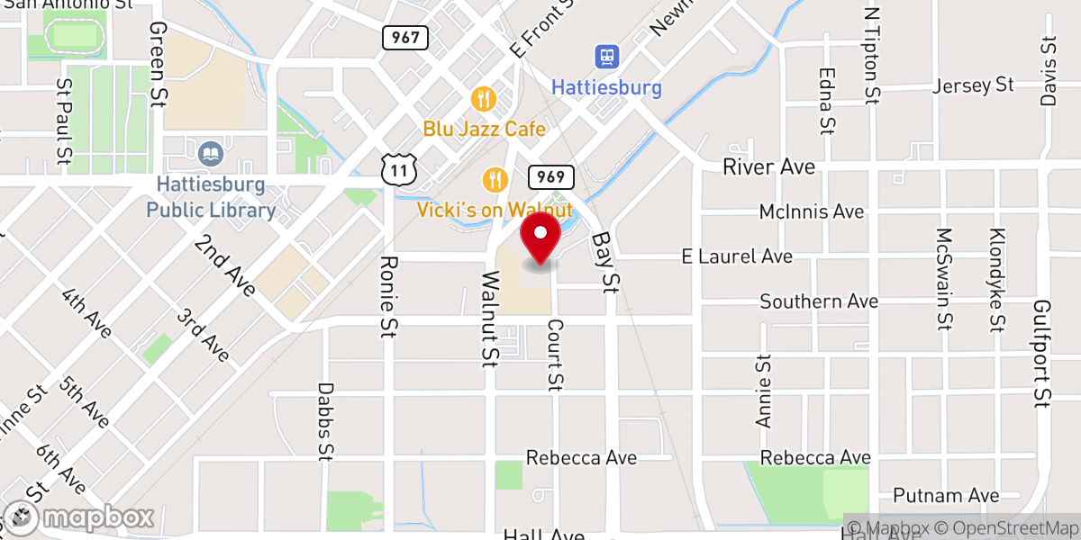 Map showing location of The Crawford House & Gardens