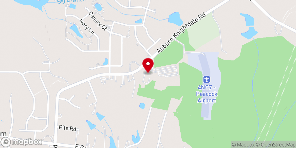 Map showing location of Springfield Baptist Church