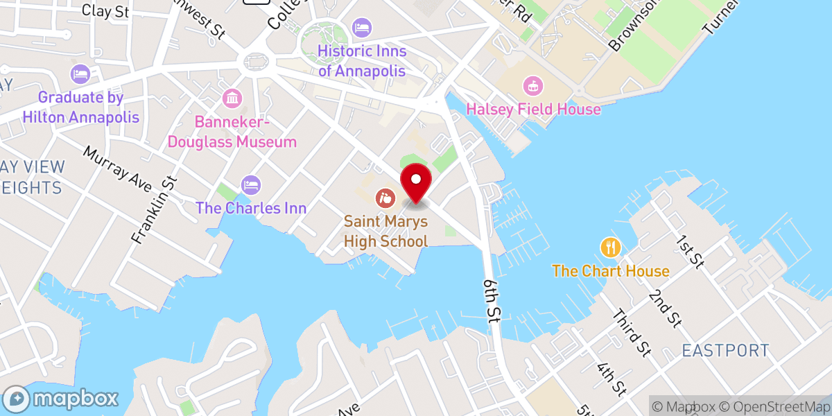 Map showing location of St. Mary's Parish