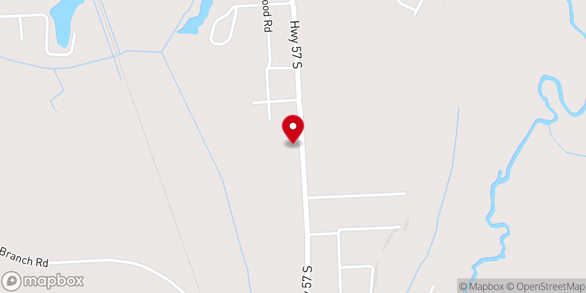 Map showing location of Pleasant Grove Baptist Church