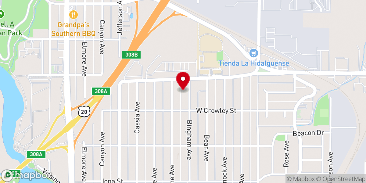 Map showing location of Community Church of God in Christ