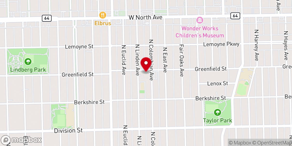 Map showing location of St Giles Catholic Church