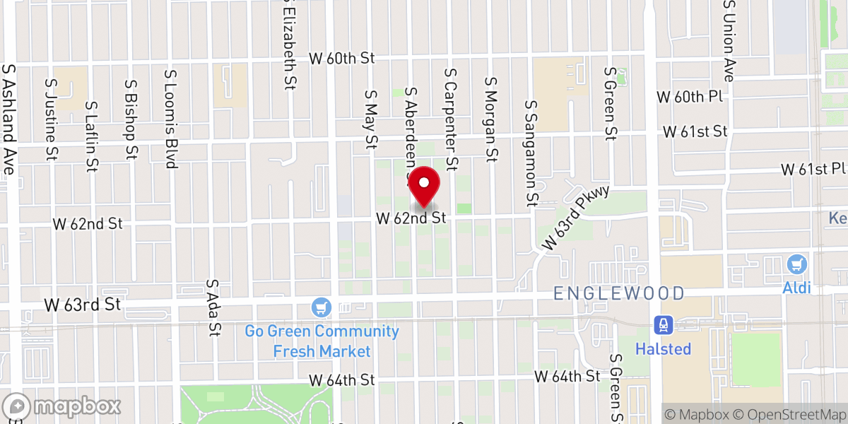 Map showing location of Sunrise Missionary Baptist Church
