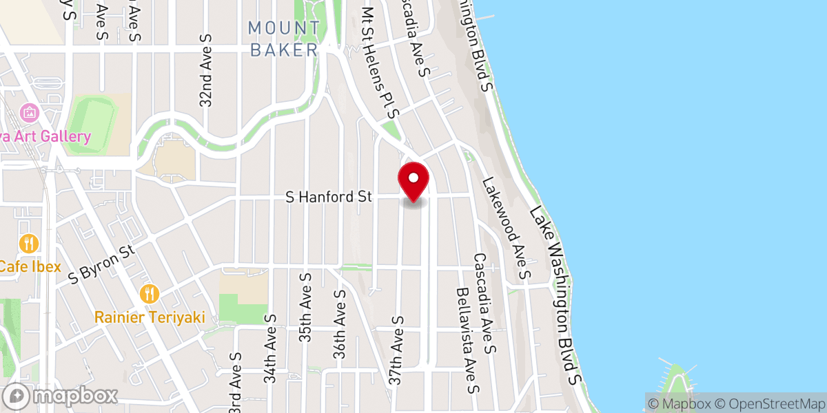 Map showing location of Mount Baker Park Presbyterian Church