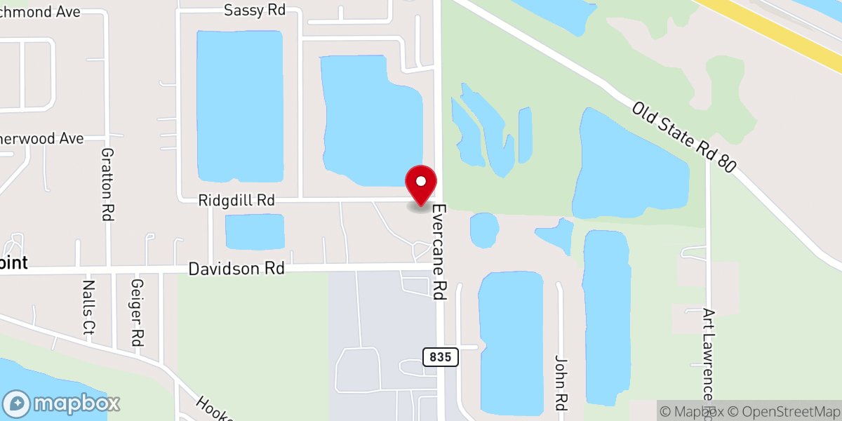 Map showing location of Lighthouse Apostolic Church