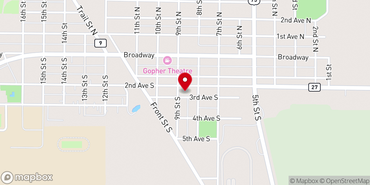 Map showing location of Ave Maria Catholic Church