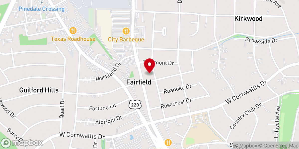 Map showing location of Guilford Park Presbyterian Church