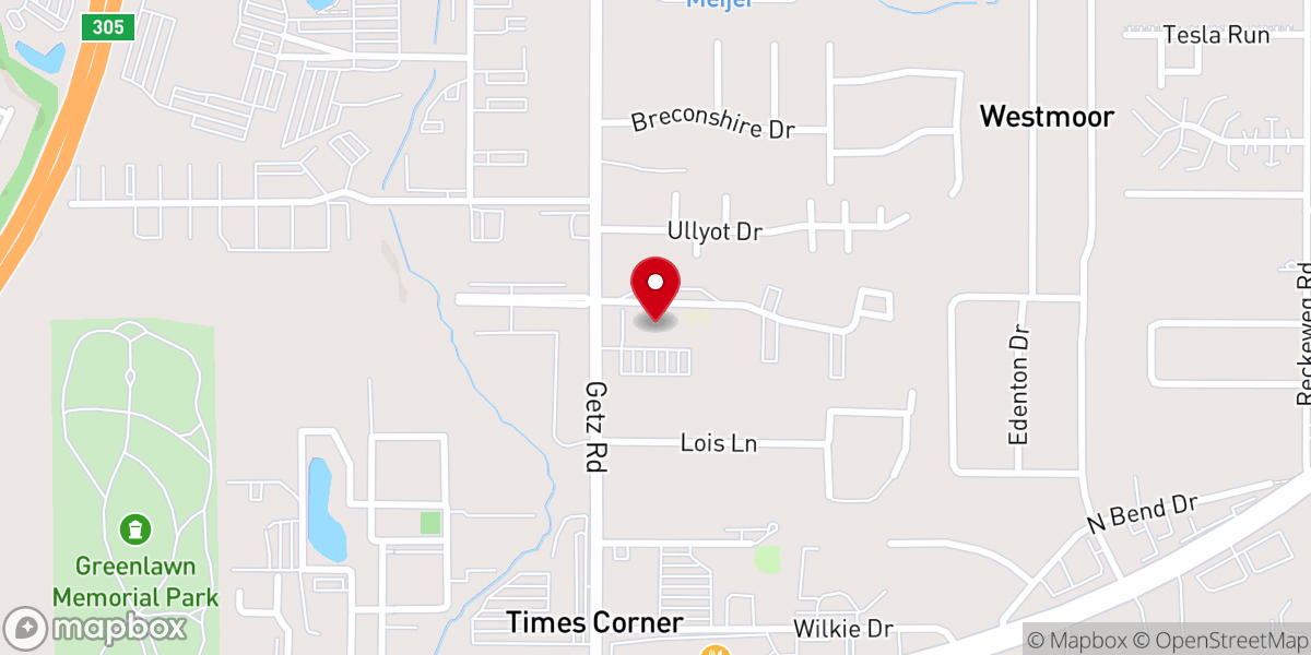 Map showing location of St. Michael Lutheran Church