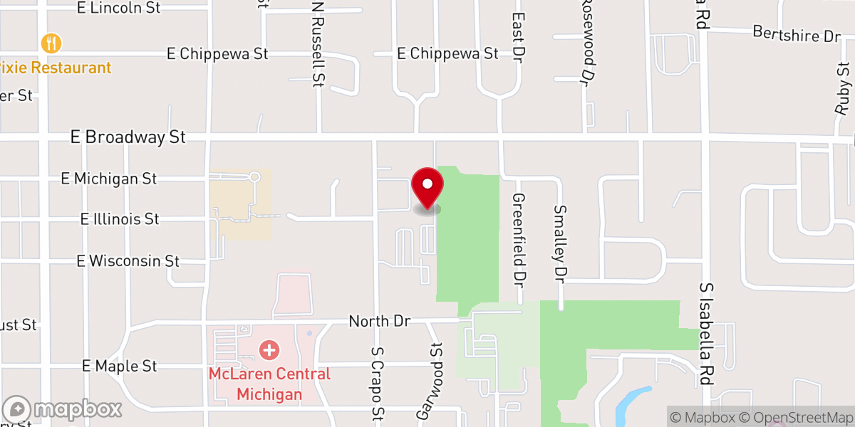 Map showing location of First Church of Christ