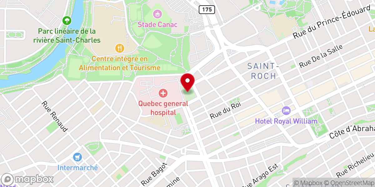 Map showing location of Soeurs Augustines De La
