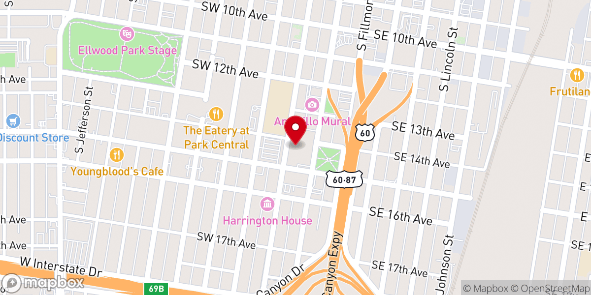 Map showing location of Polk Street Methodist Church
