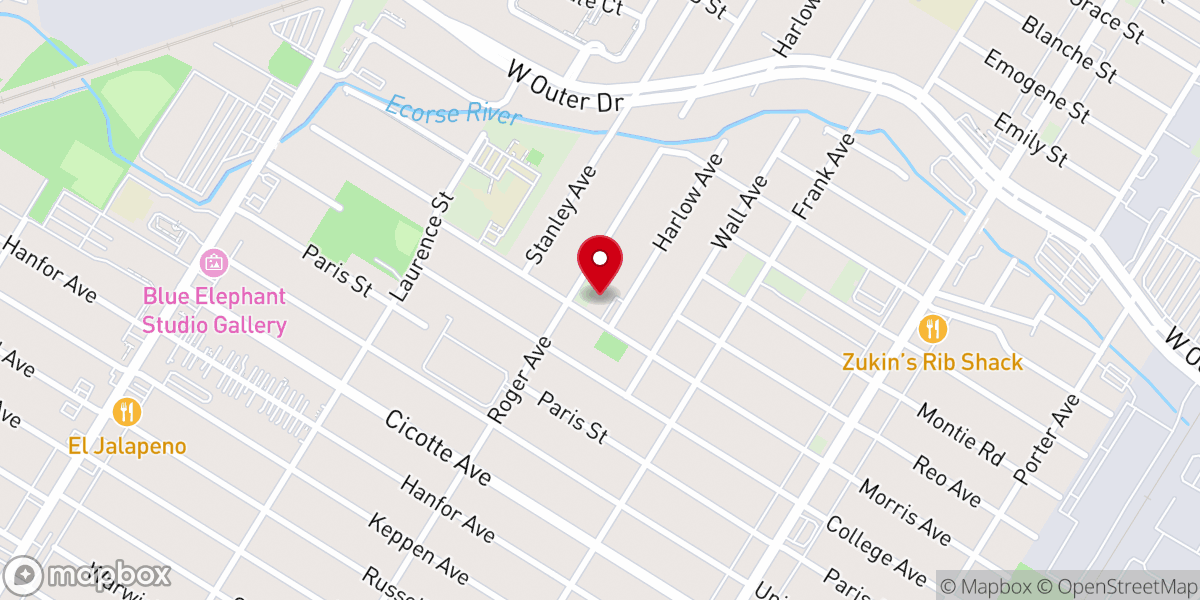Map showing location of Christ Our Redeemer Lutheran Church
