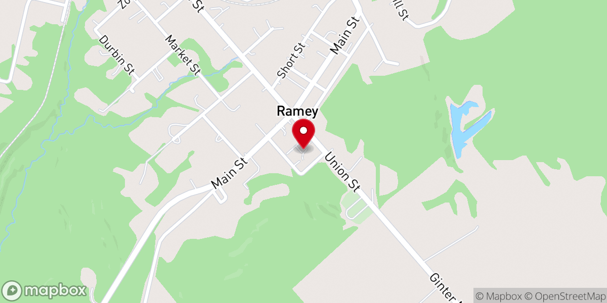 Map showing location of Holy Trinity Catholic Church