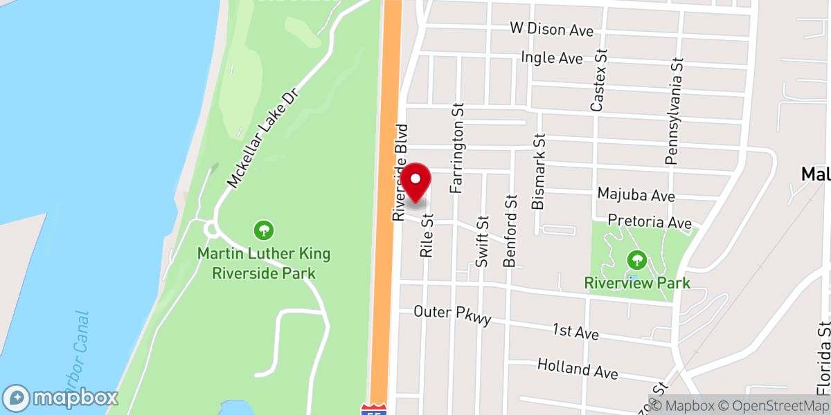 Map showing location of House of the Lord Church of God in Christ Holiness
