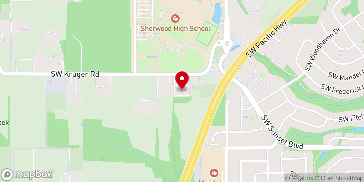 Map showing location of Orchards Church