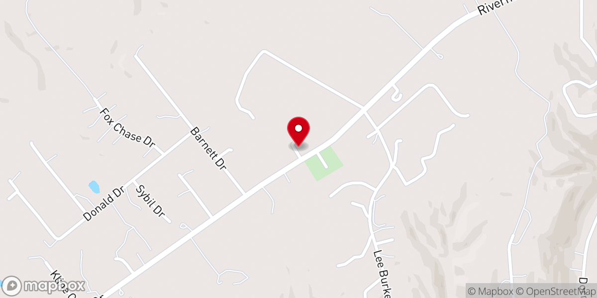 Map showing location of Bennett's Chapel