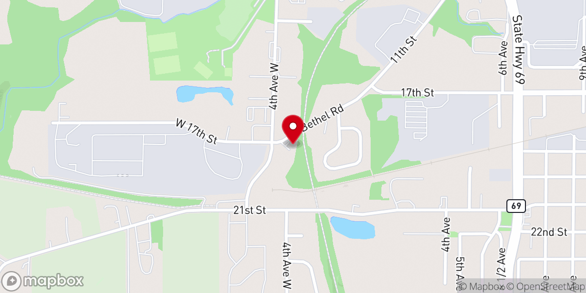 Map showing location of Seventh-day Adventist church