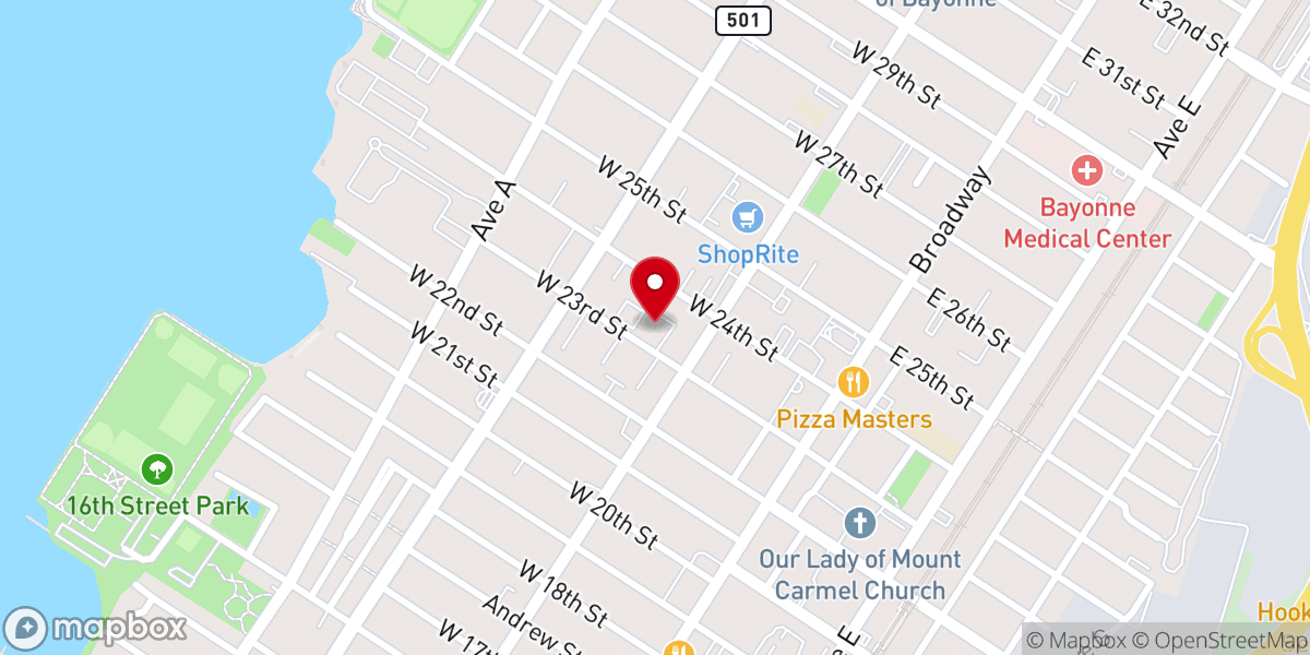Map showing location of Our Lady of Assumption Church