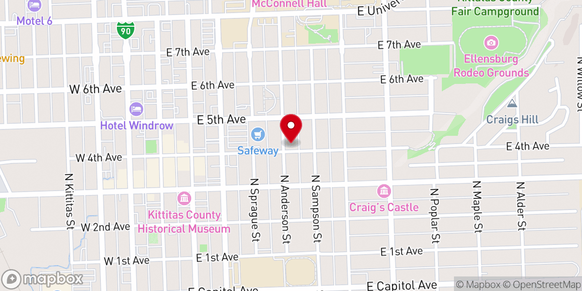 Map showing location of Kittitas Valley Unitarian Universalist Congregation