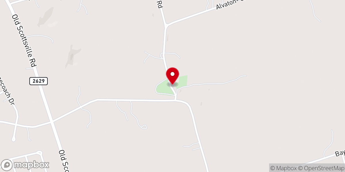Map showing location of Bethany Baptist Church