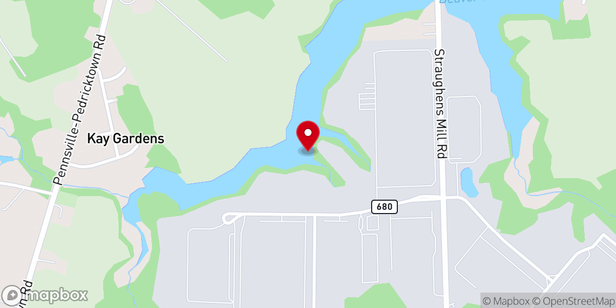 Map showing location of Second Baptist Church of Pedricktown
