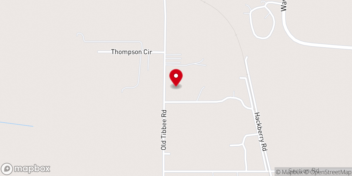 Map showing location of Old Saint Peter Missionary Baptist Church