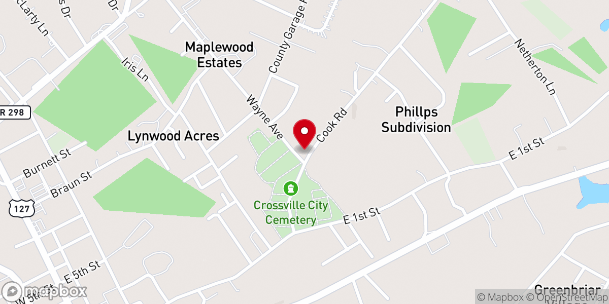 Map showing location of Wesleyan Methodist Chapel