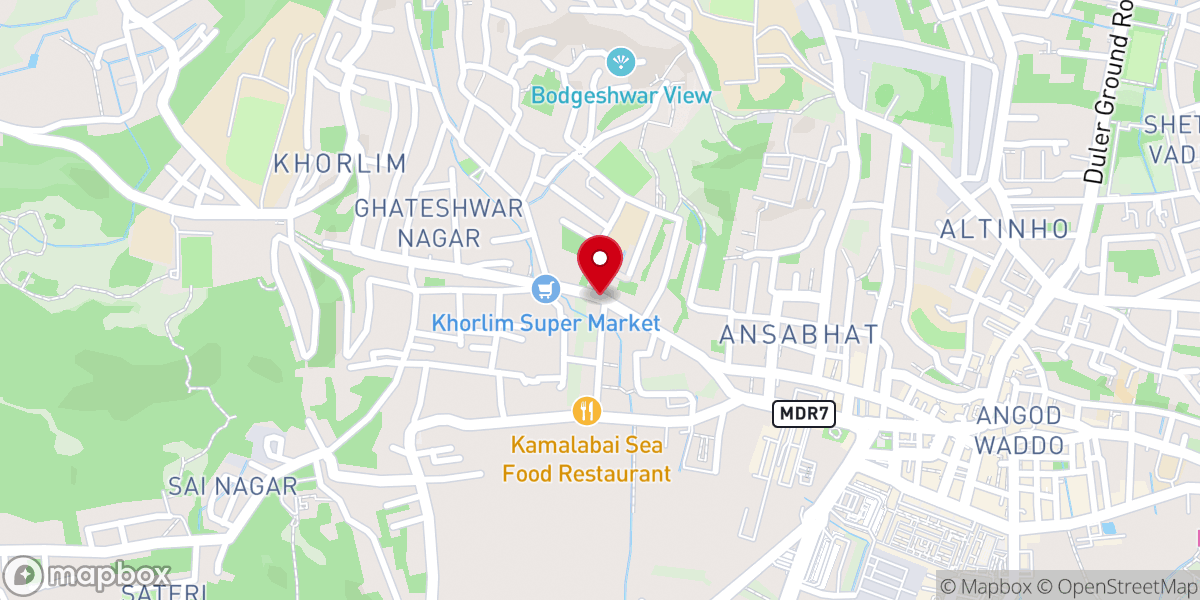 Map showing location of St. Xaviers Chapel