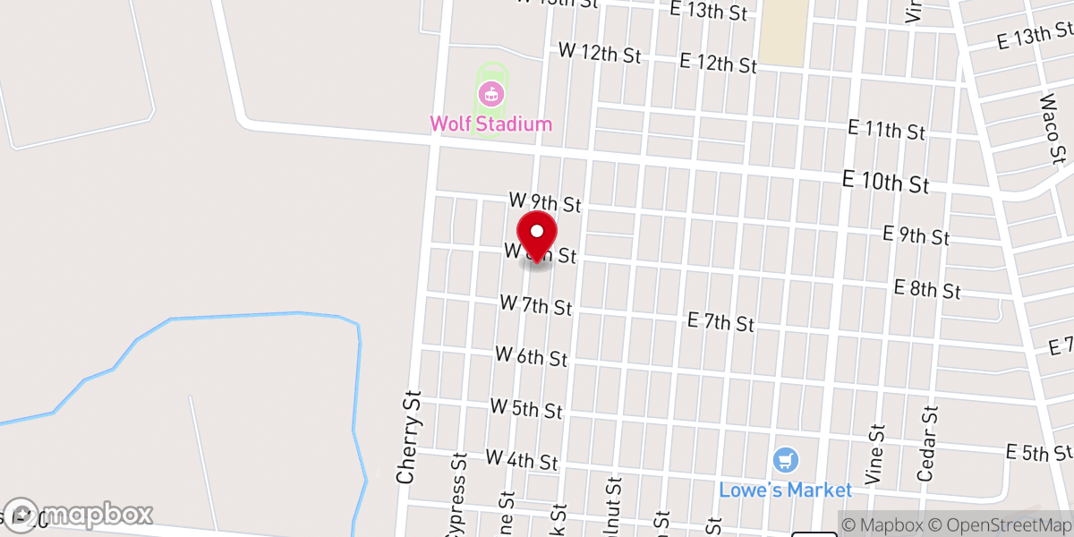 Map showing location of Iglesia de Cristo