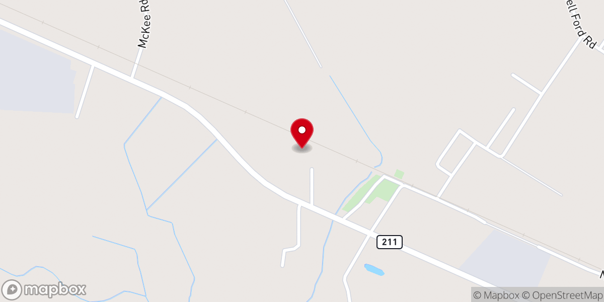 Map showing location of Graham Tabernacle Church