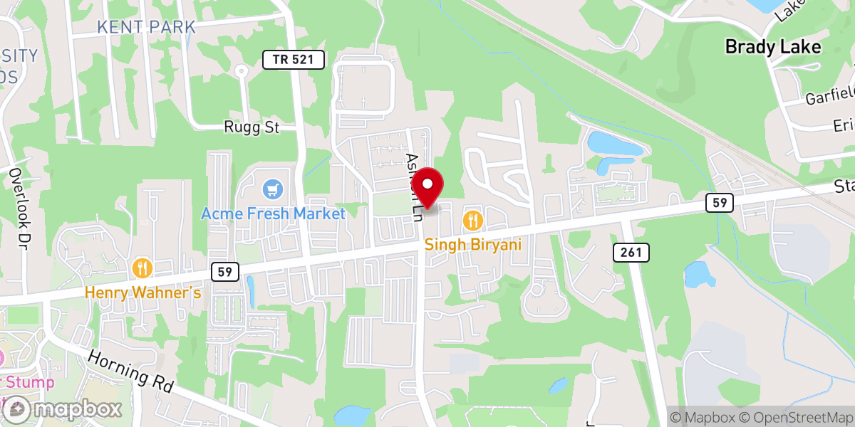 Map showing location of Campus Pointe