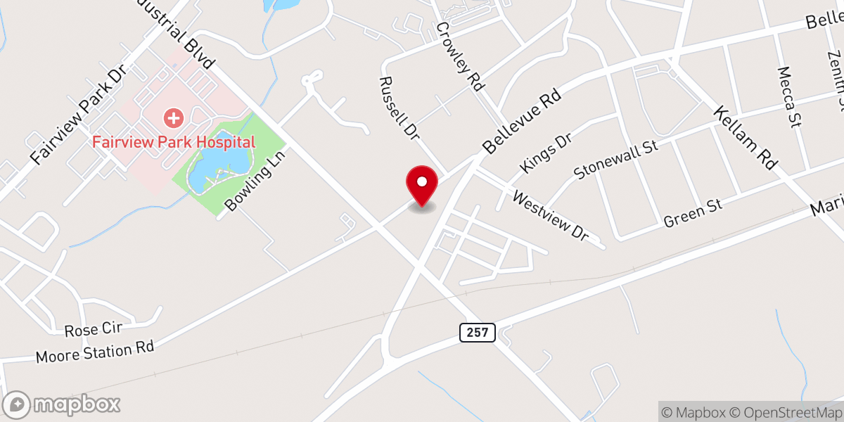 Map showing location of Covenant Presbyterian Church of Dublin