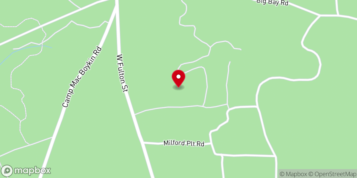 Map showing location of Calvary Missionary Baptist Churchof Pinewood SC