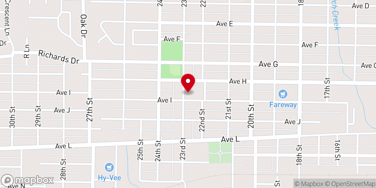 Map showing location of Sacred Heart