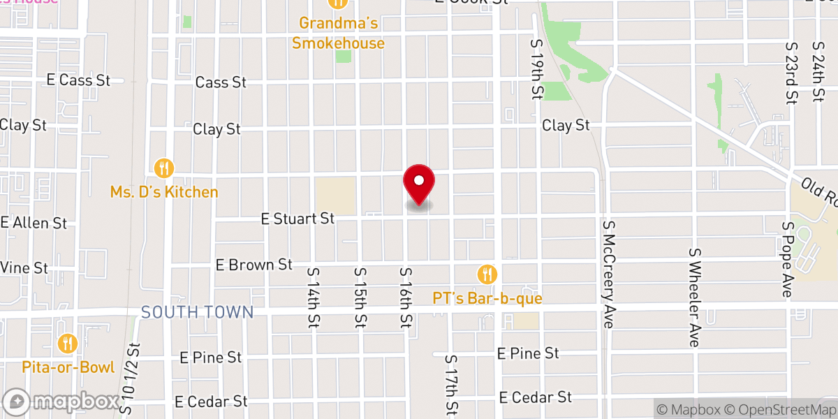 Map showing location of St. Paul AME Church