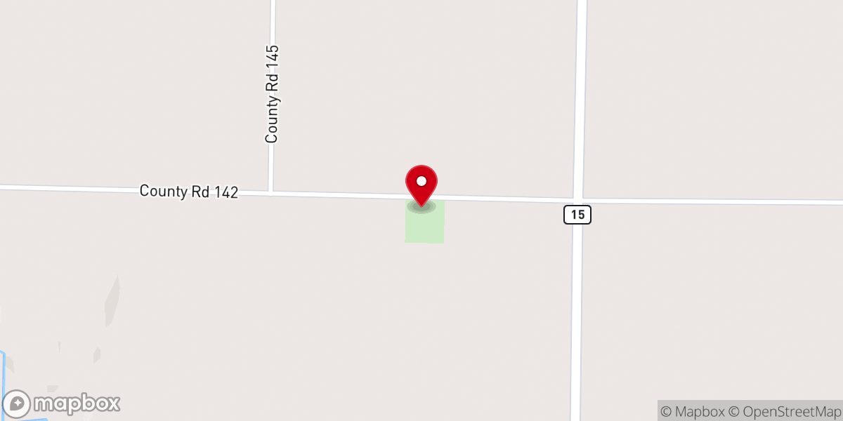 Map showing location of Pleasant Prairie Church