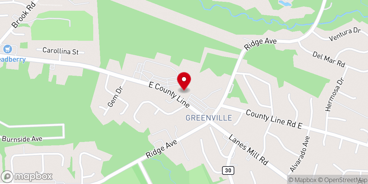 Map showing location of Holy Family Roman Catholic Church